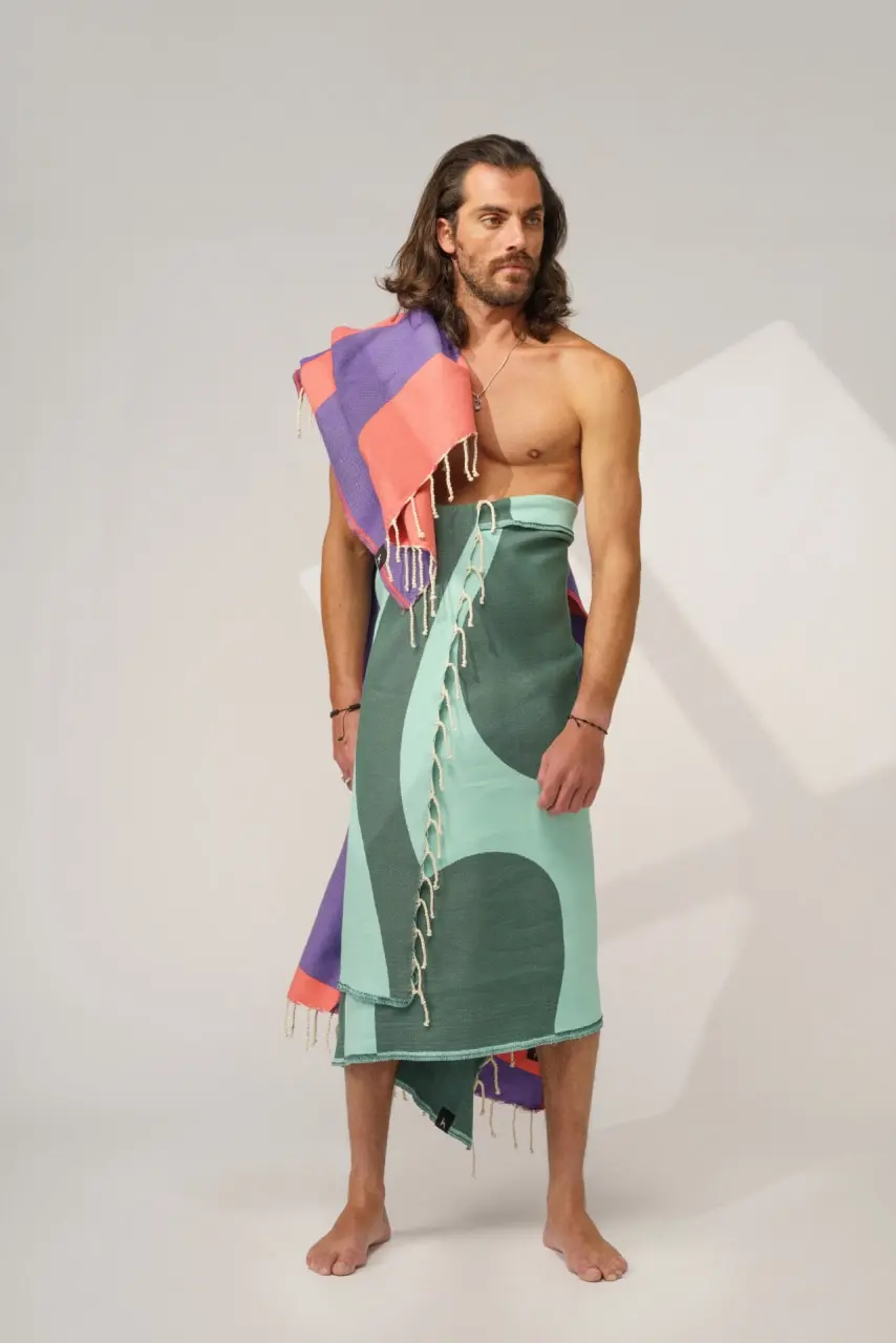 Futah - Aether Vert Serviette de Plage (5)