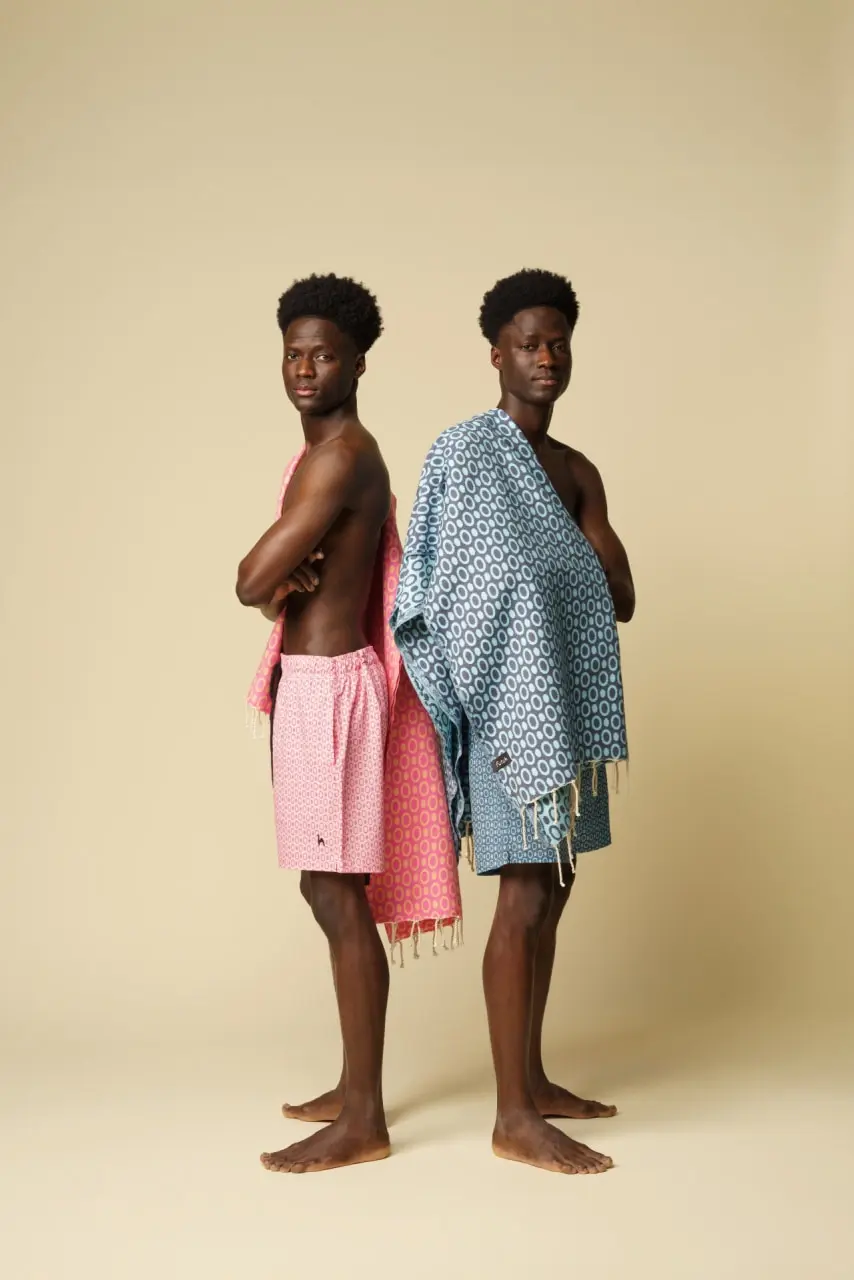 Futah - Short de Baño Clásico Rosa Salmon (9)