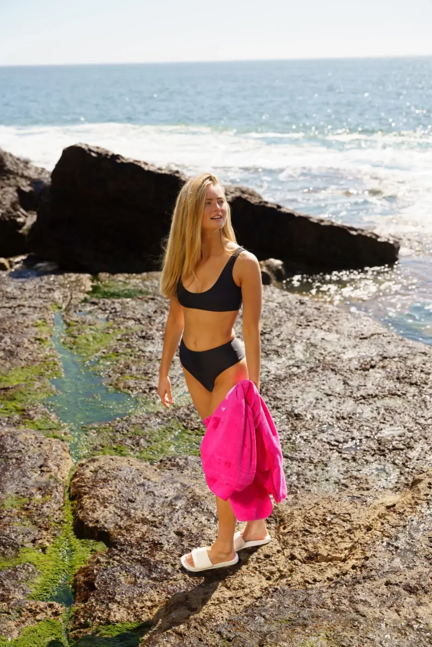 Futah - Ericeira Rose fluo Serviette Épongé (9)