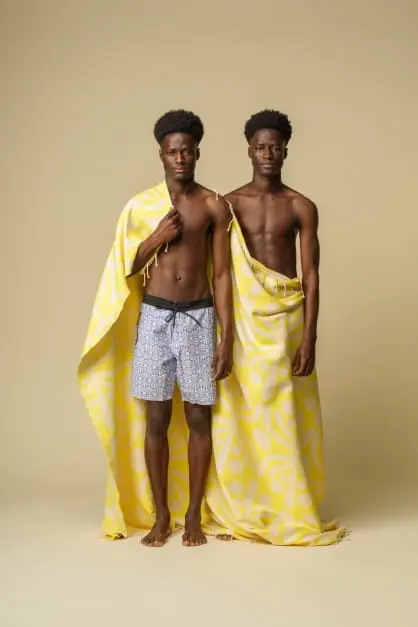 Flora Yellow XL Towel