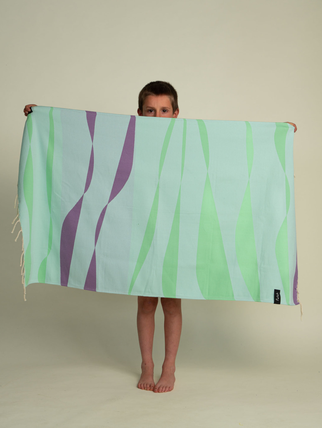 Futah - Sea Storm Bleue Clair Serviette Enfant (1)