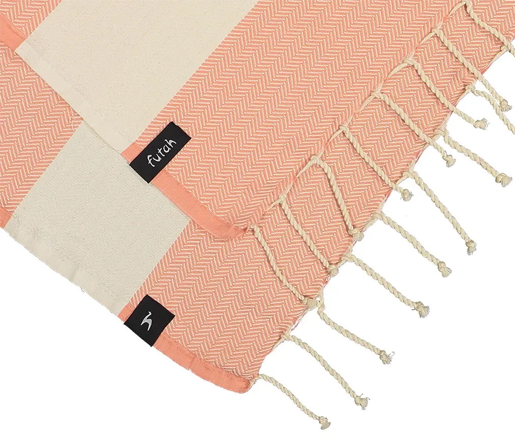 Futah - Bedu Corail Serviette de plage (2)