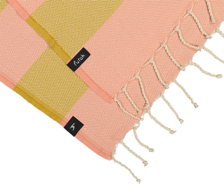 Bedu Coral & Mostaza Toalla de playa (2)