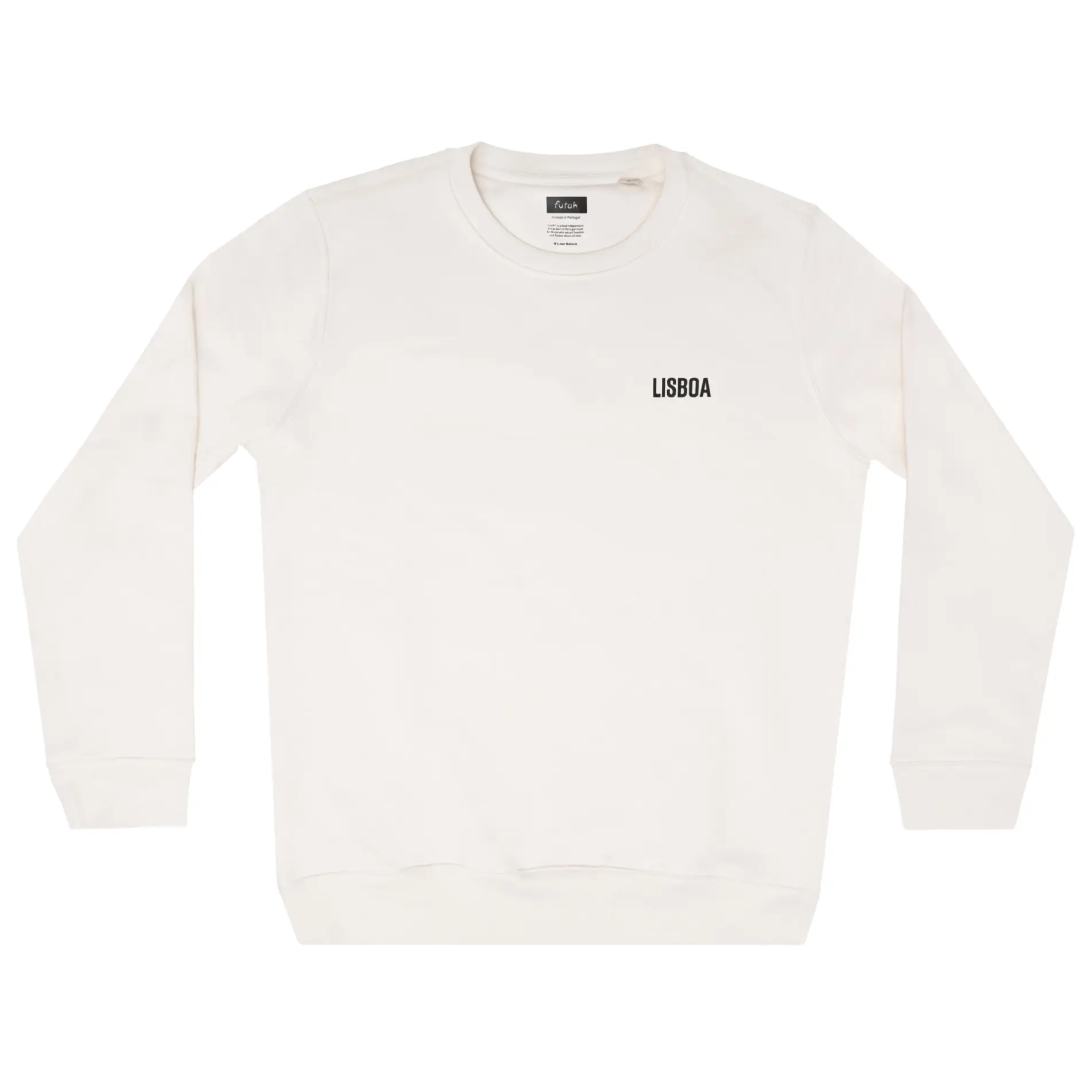 Futah - Sweatshirt Blanc Coton Biologique - Lisboa (1)