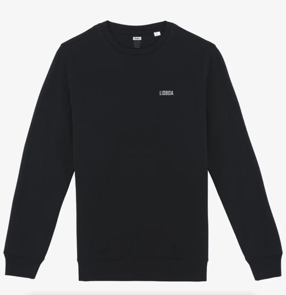 Futah - Sudadera Negro Algodón Orgánico - Lisboa (1)