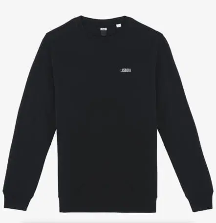Black Organic Cotton Sweatshirt - Lisboa