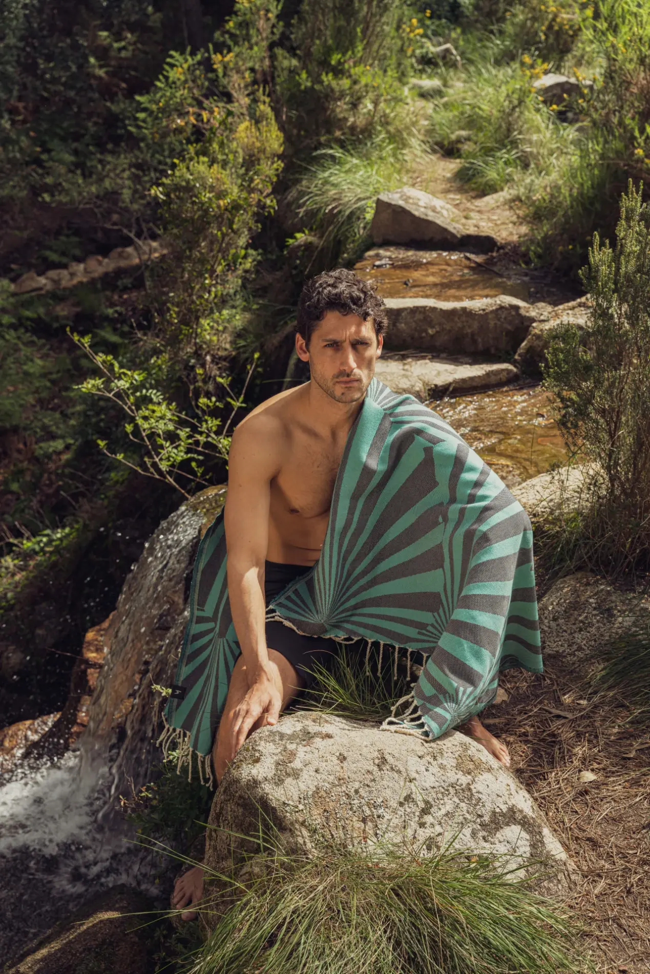 Futah - Taiga Vert Serviette de plage (4)