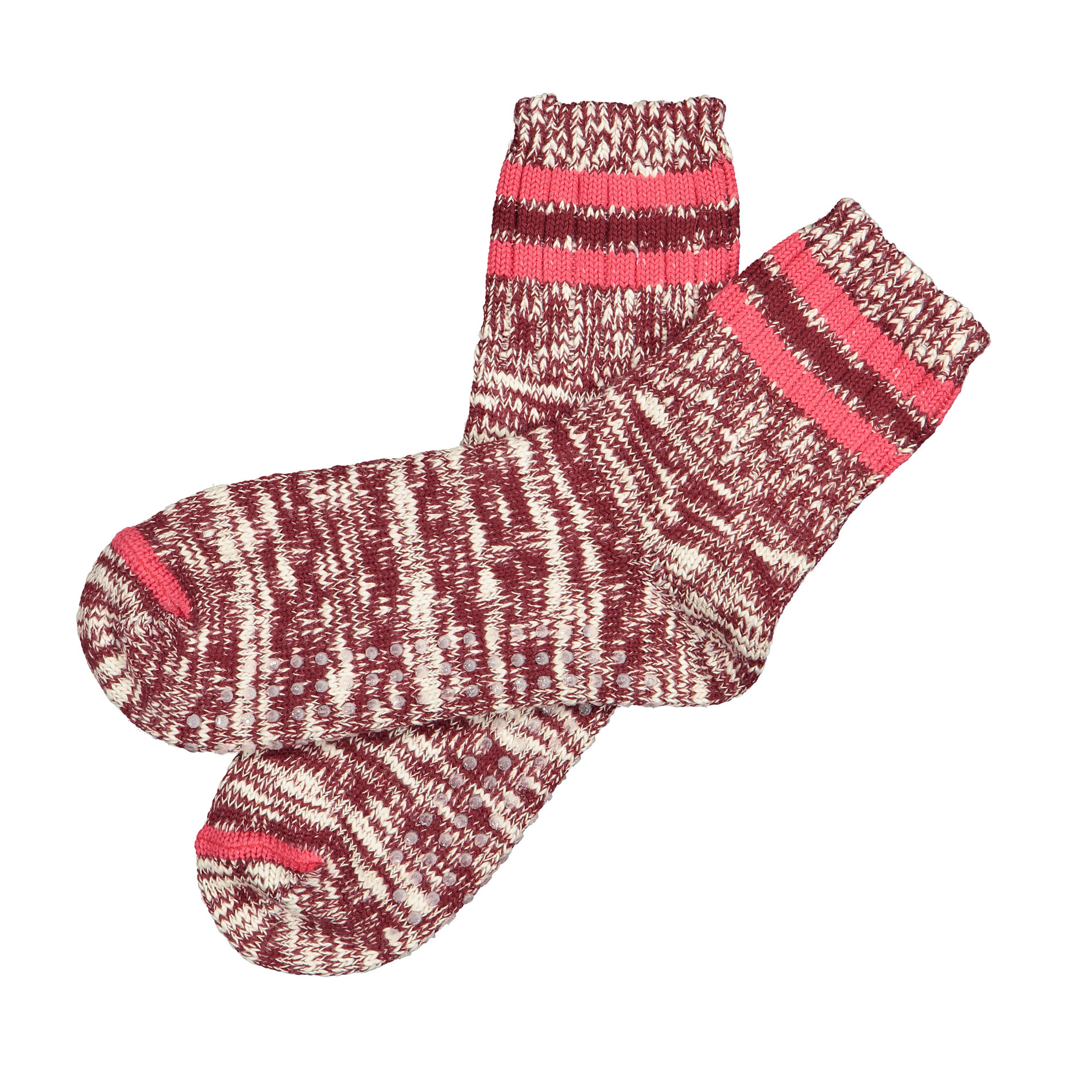 Futah - Calcetines de Algodón Flamé Burdeos (2)