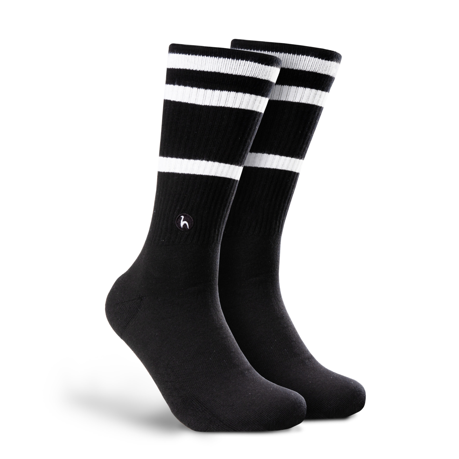 Futah - Calcetines Rayas Negro Blanco (1)