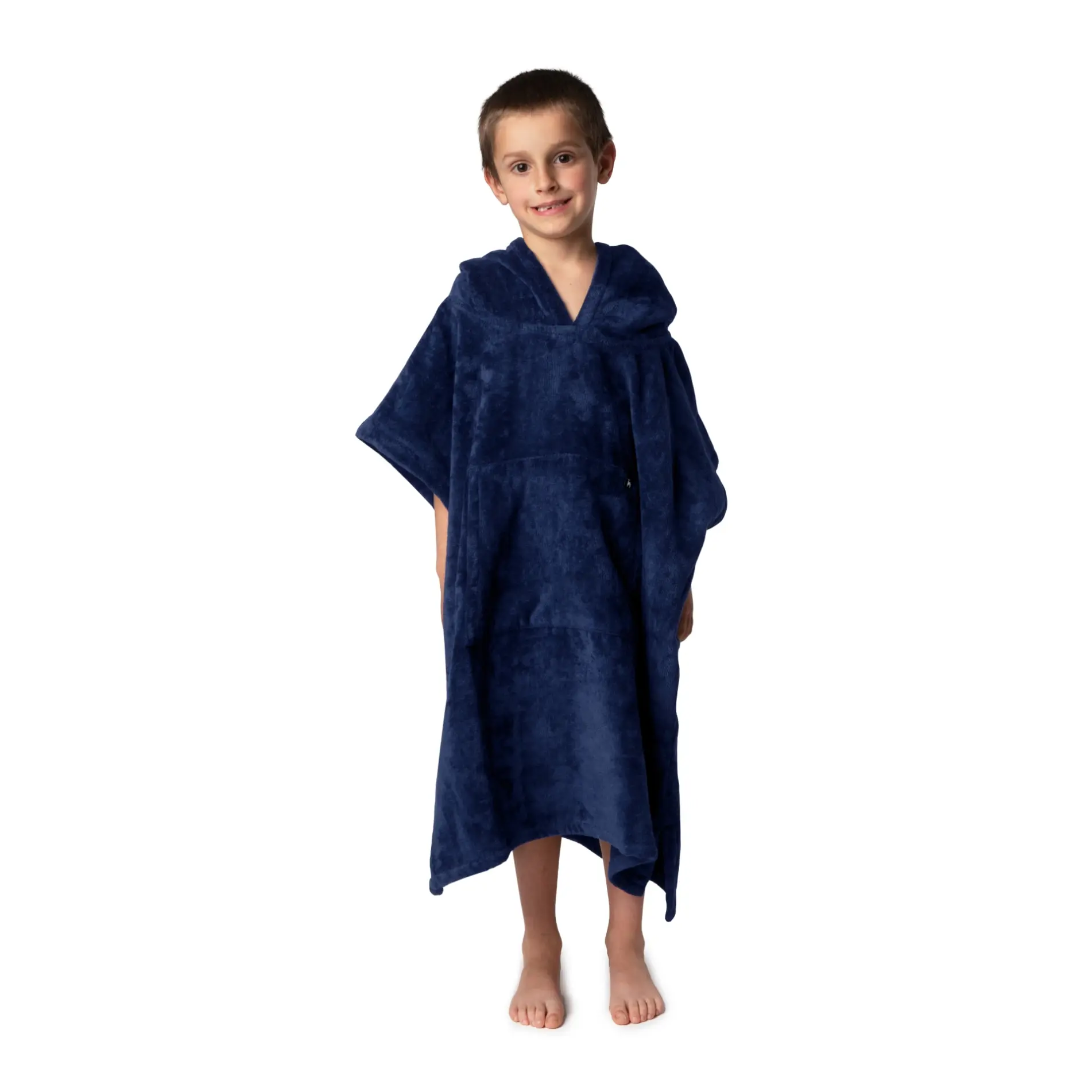 Futah - Ericeira Bleu Navy Poncho Épongé Enfant (2)