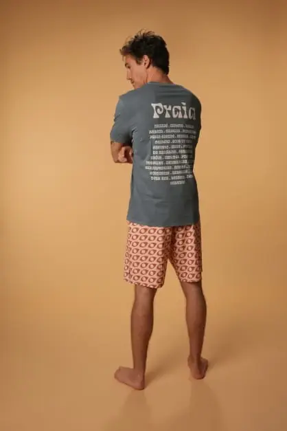 Futah Camiseta de algodón orgánico gris mineral