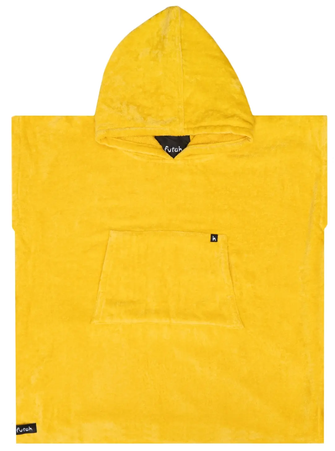 Futah - Ericeira Jaune Moutarde Poncho Épongé Enfant (1)