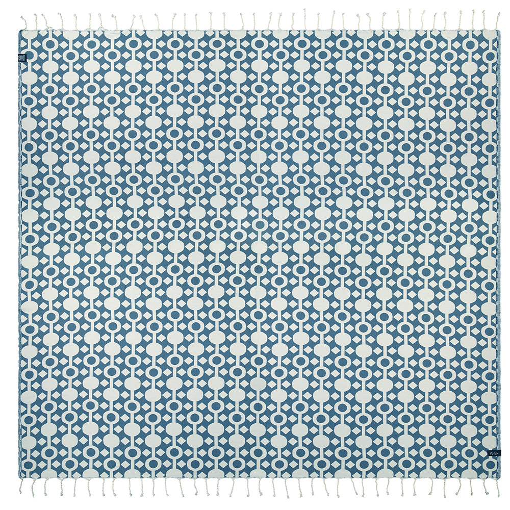 Futah - Amazónica Bleu Serviette Grande (1)