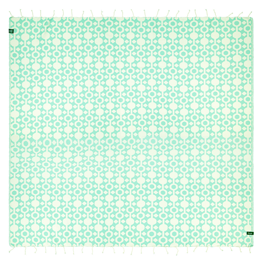 Futah - Amazónica Vert d'Eau Serviette Grande (1)