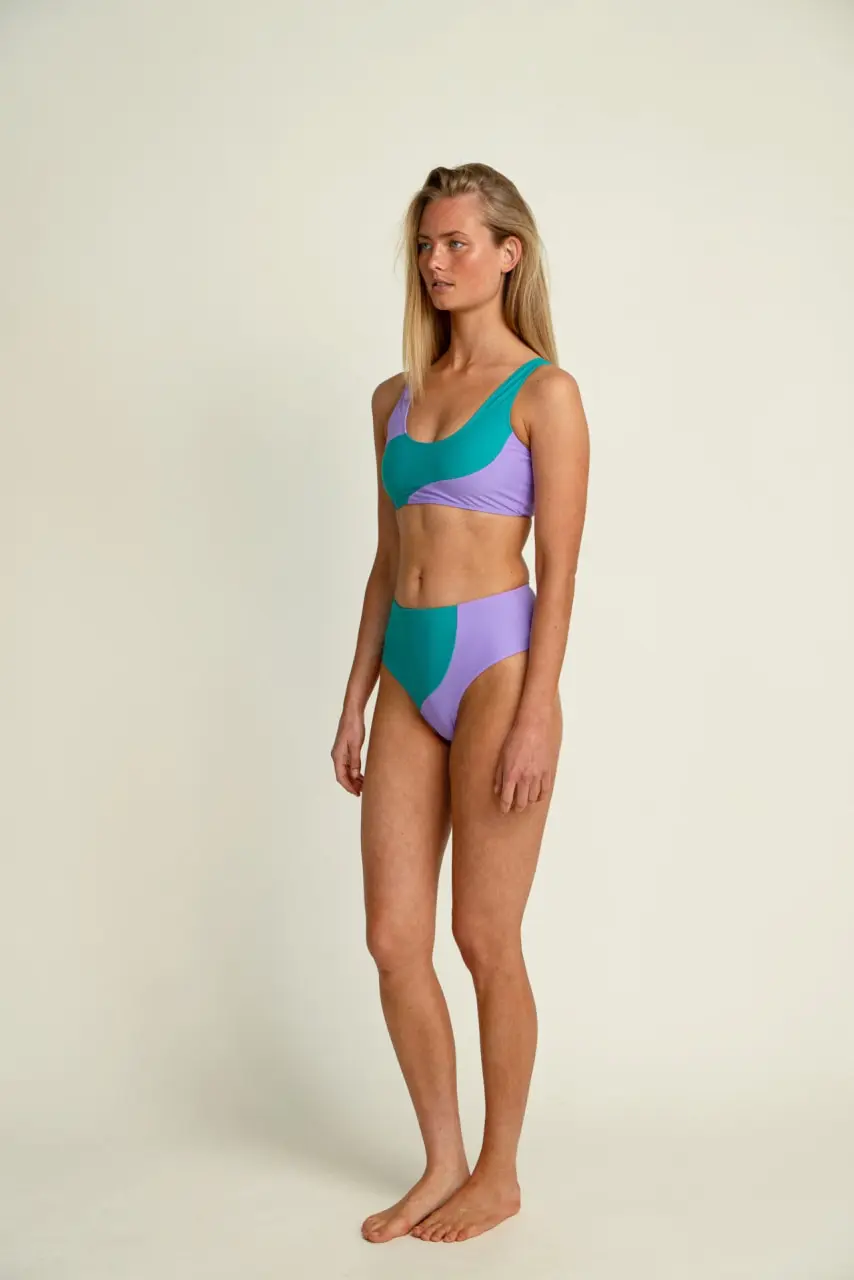 Futah - Aether Green & Violet Bikini Top (3)