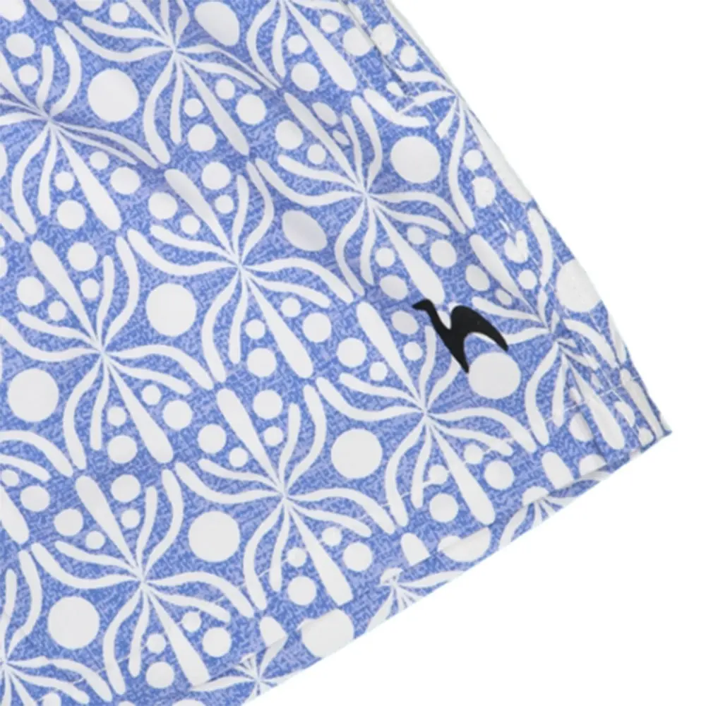 Futah - Short de Baño Niño Azul & Blanco Flora (4)