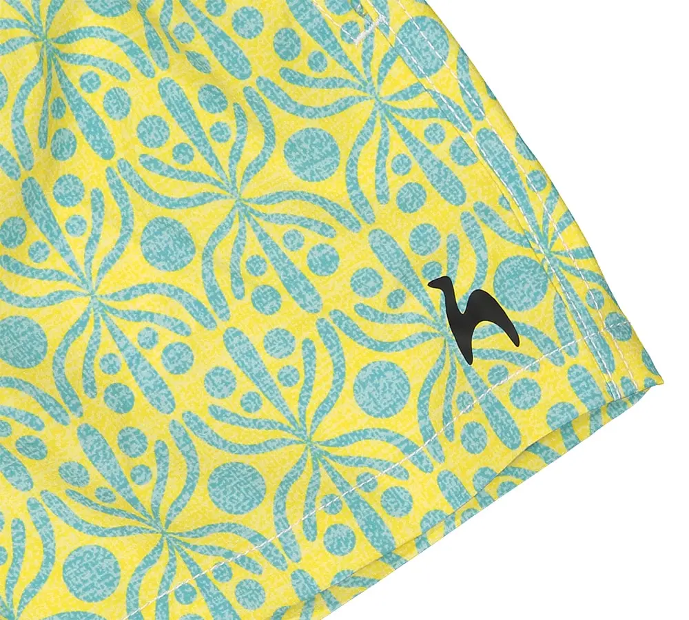 Futah - Short de Baño Niño Amarillo & Agua Flora (3)