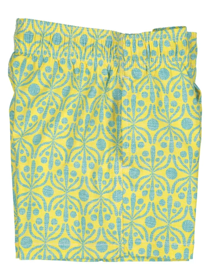 Futah - Short de Baño Niño Amarillo & Agua Flora (4)