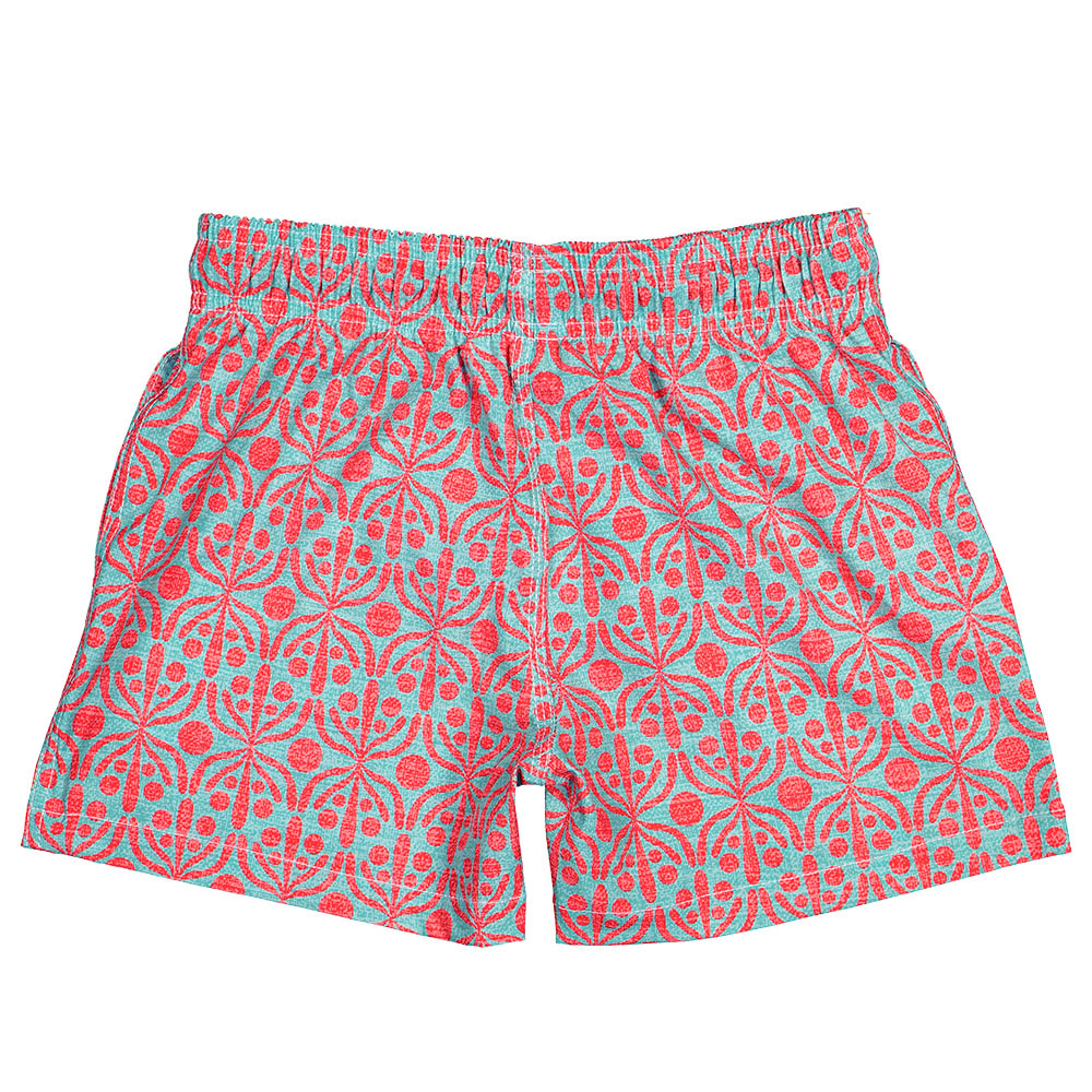 Futah - Short de Baño Niño Acuático & Rojo Flora (5)
