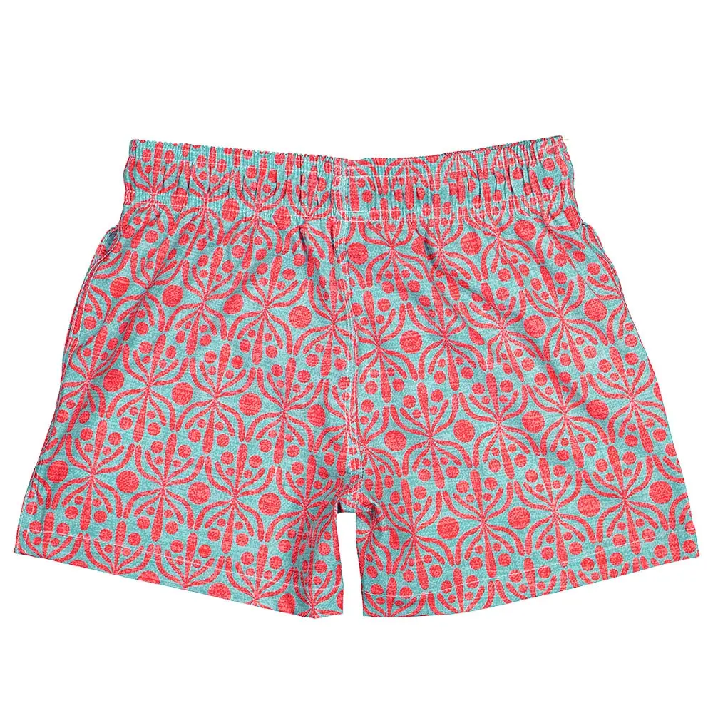 Futah - Short de Bain Enfant Aquatique & Rouge Flora (5)