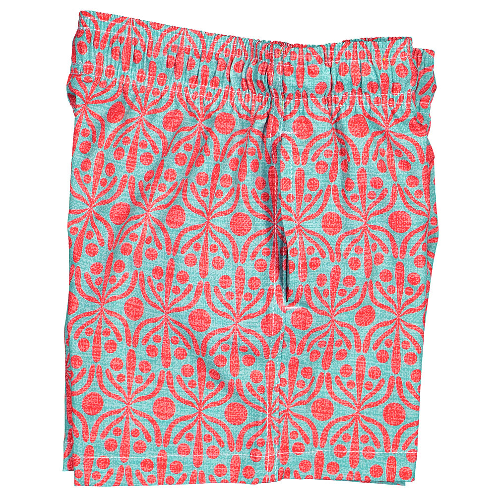 Futah - Short de Baño Niño Acuático & Rojo Flora (7)