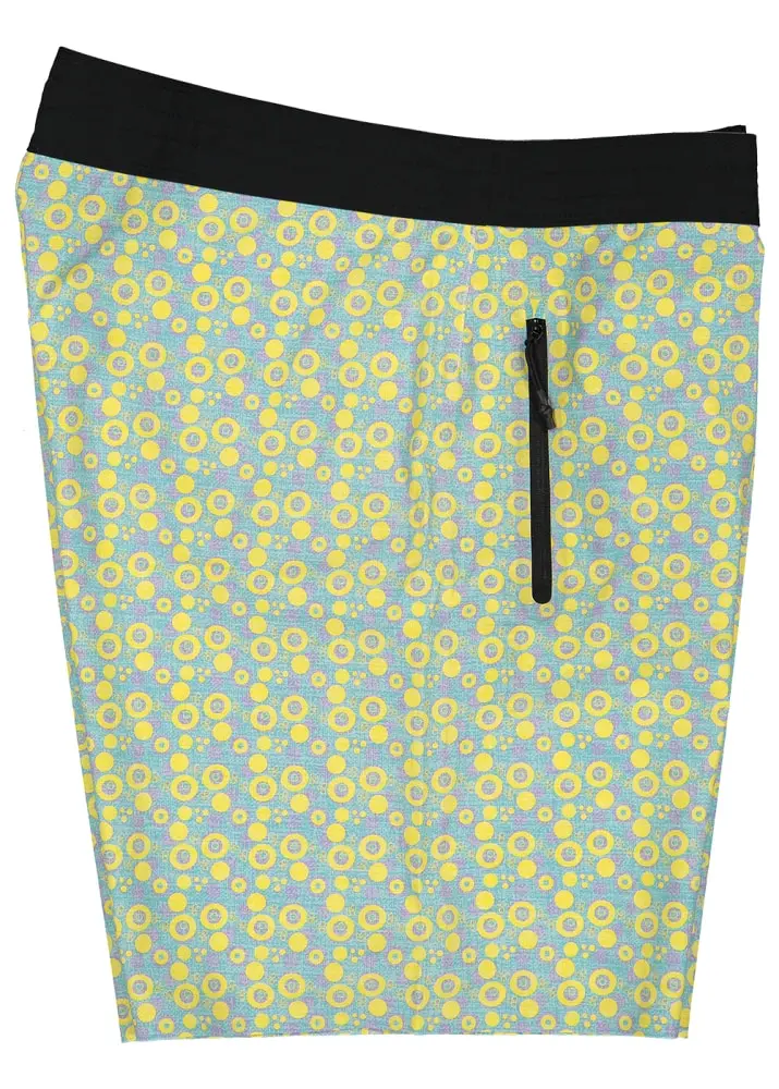 Futah - Short de Bain Jaune & Eau Vortex (7)