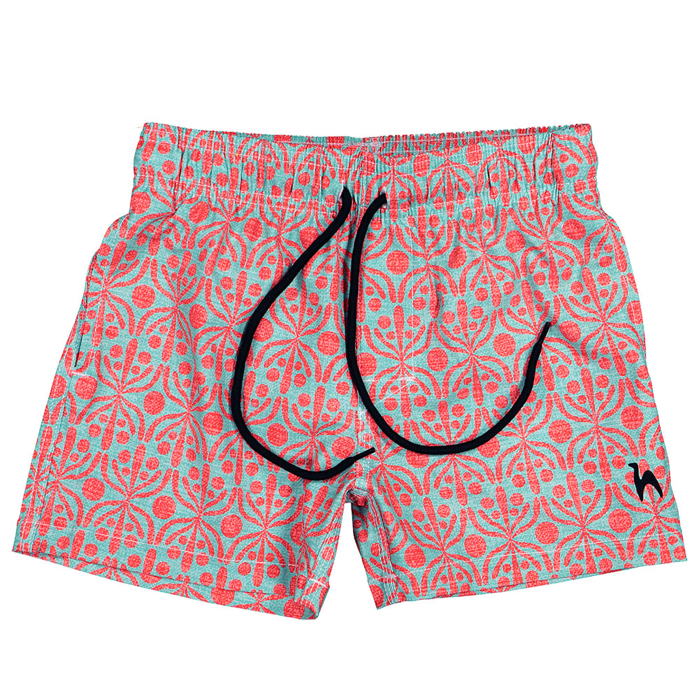 Futah - Short de Baño Niño Acuático & Rojo Flora (4)