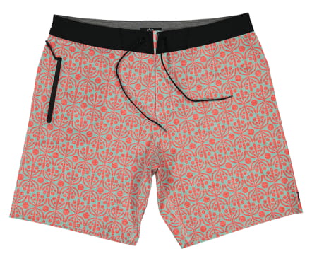 Futah Short de Baño Acuático & Rojo Flora