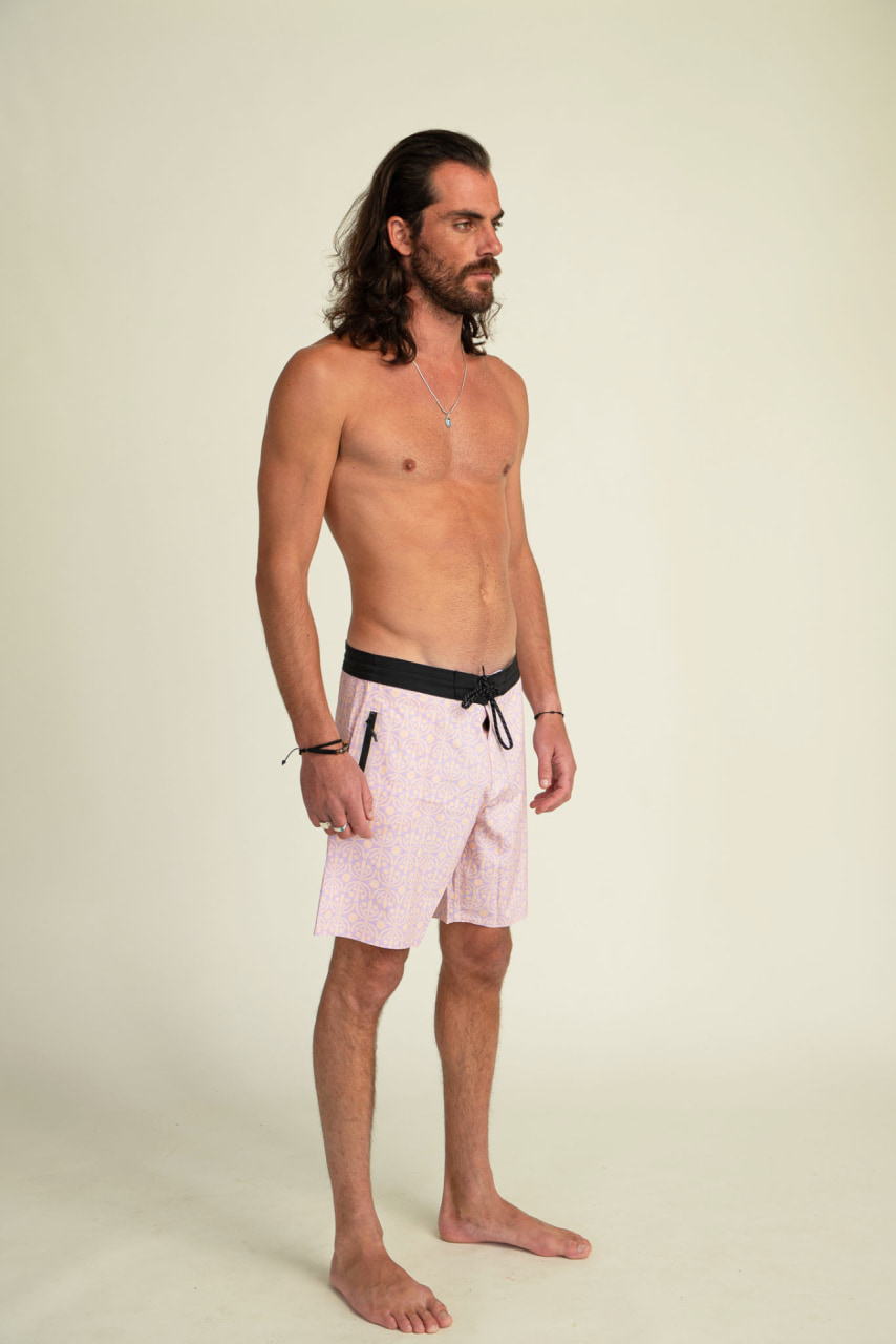 Futah - Short de Baño Moca & Violeta Flora (2)