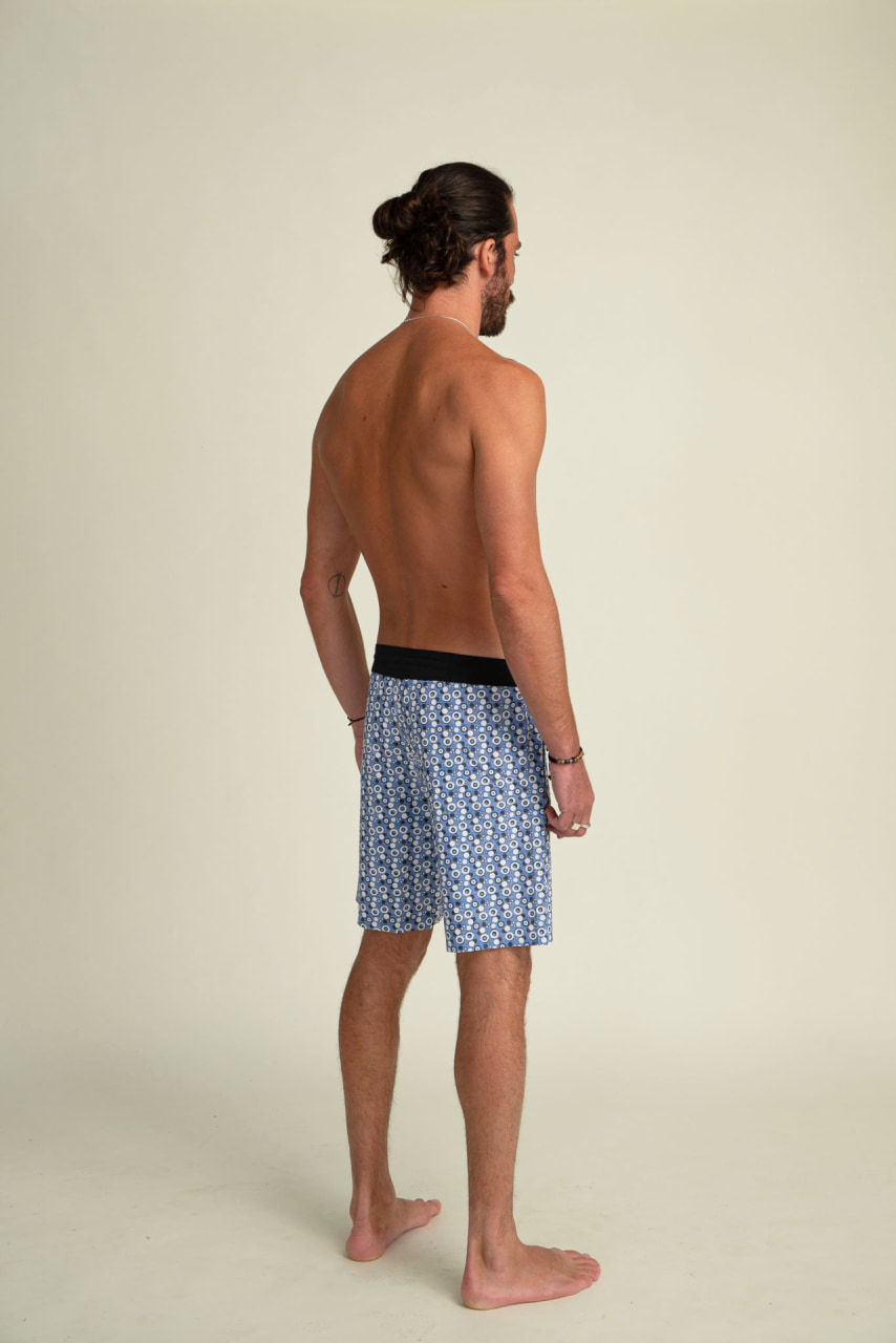Futah - Short de Bain Bleu & Blanc Vortex (3)