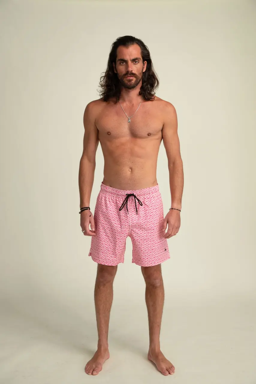 Futah - Short de Baño Clásico Rosa Salmon (1)