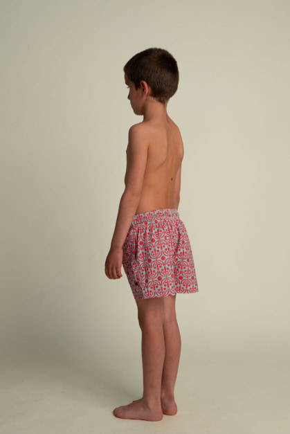 Short de Baño Niño Acuático & Rojo Flora (2)