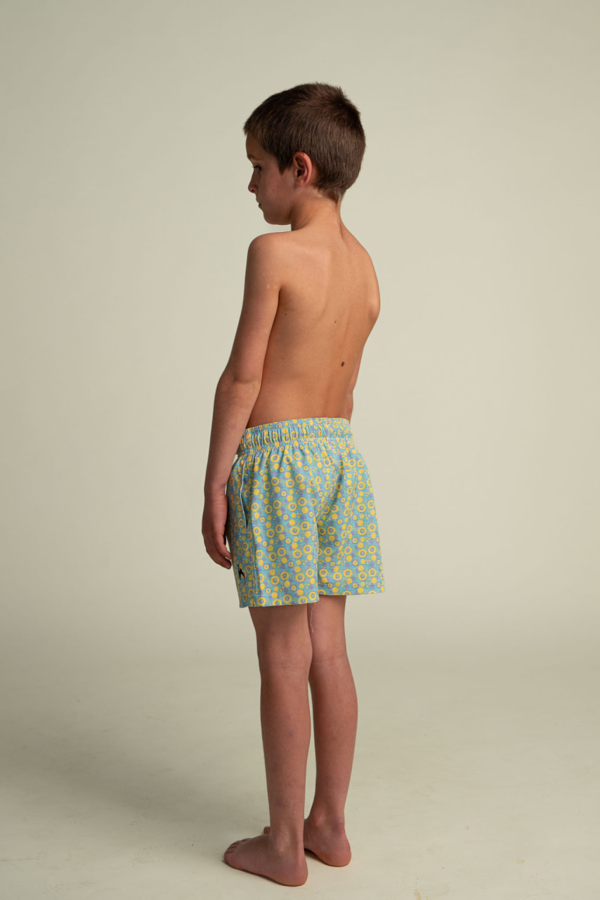 Futah - Short de Baño Niño Amarillo & Agua Vortex (2)