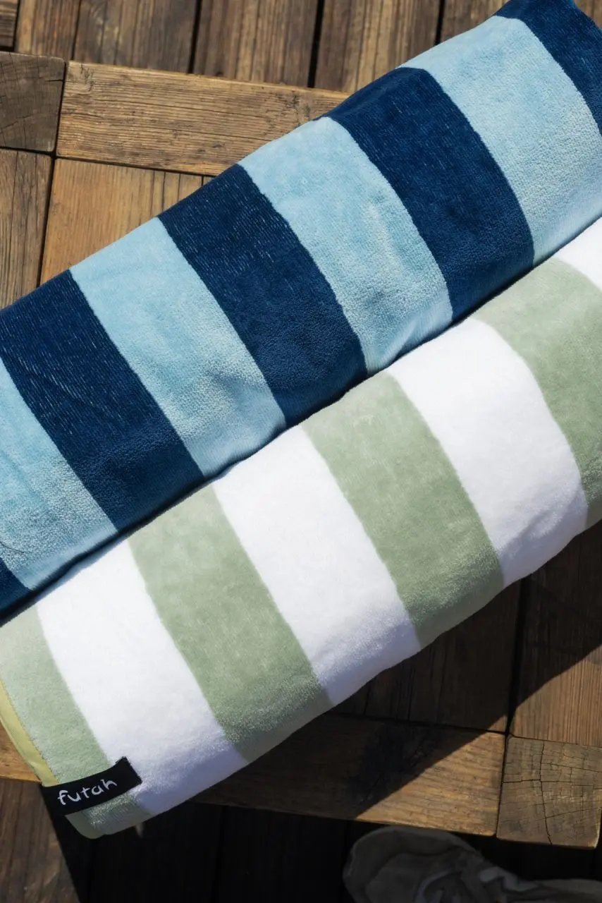 Futah - Bedu Dos Azules Toalla de Rizo (10)