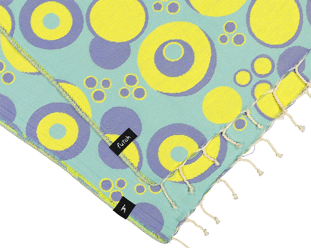 Futah - Vortex Jaune et d'Eau Serviette de Plage (2)