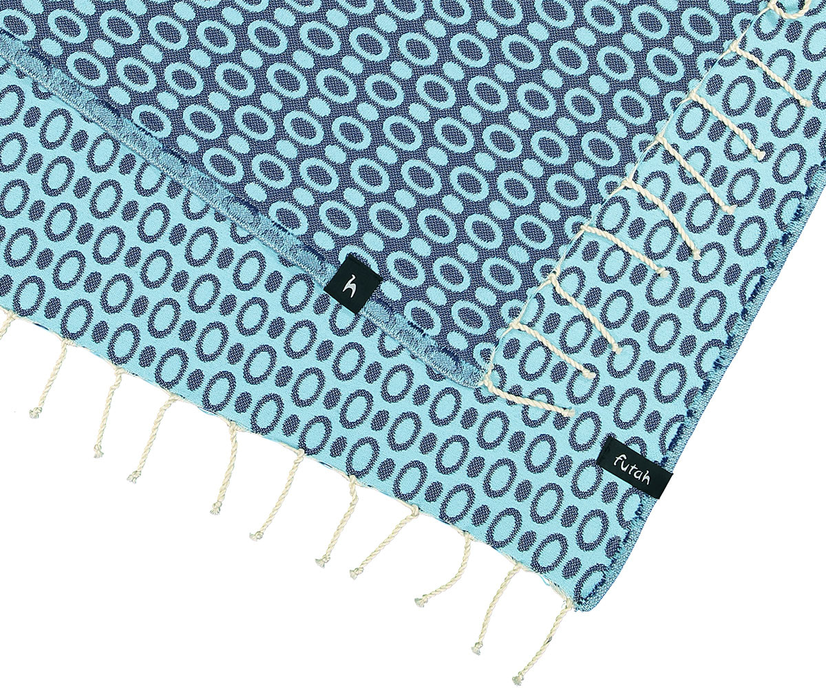 Futah - Pulse Bleu Serviette de Plage (3)