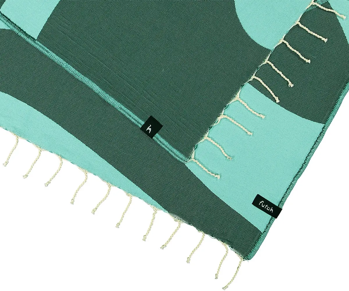Futah - Aether Vert Serviette de Plage (3)