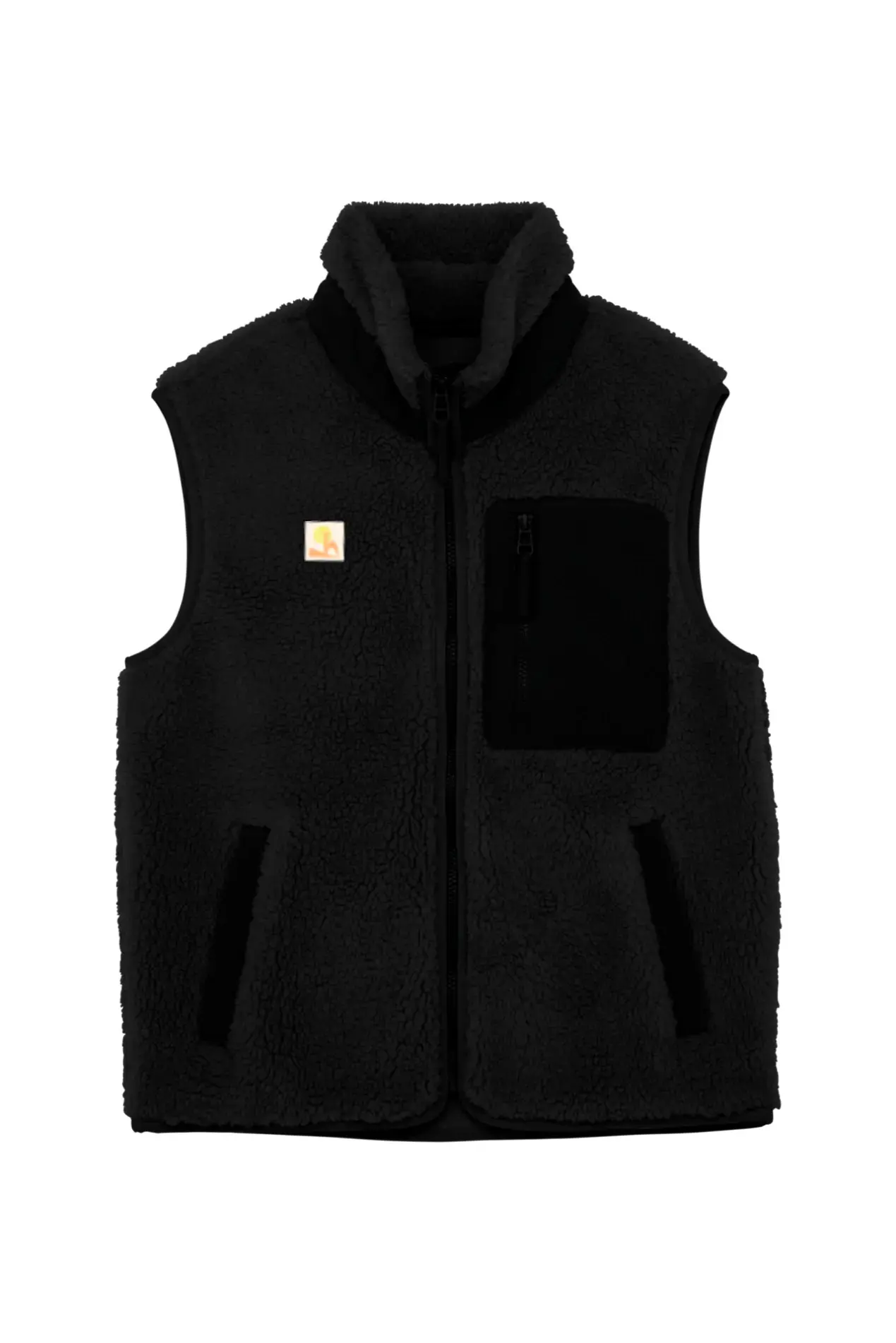 Futah - Gilet Sherpa Noir (1)