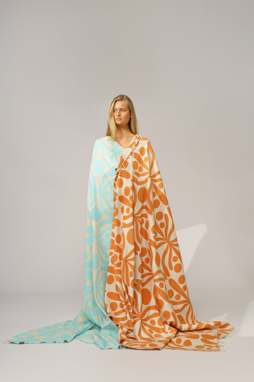 Futah - Flora Ambre Serviette de Plage XL (7)