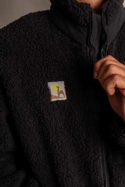Chaqueta Sherpa Negro (2)