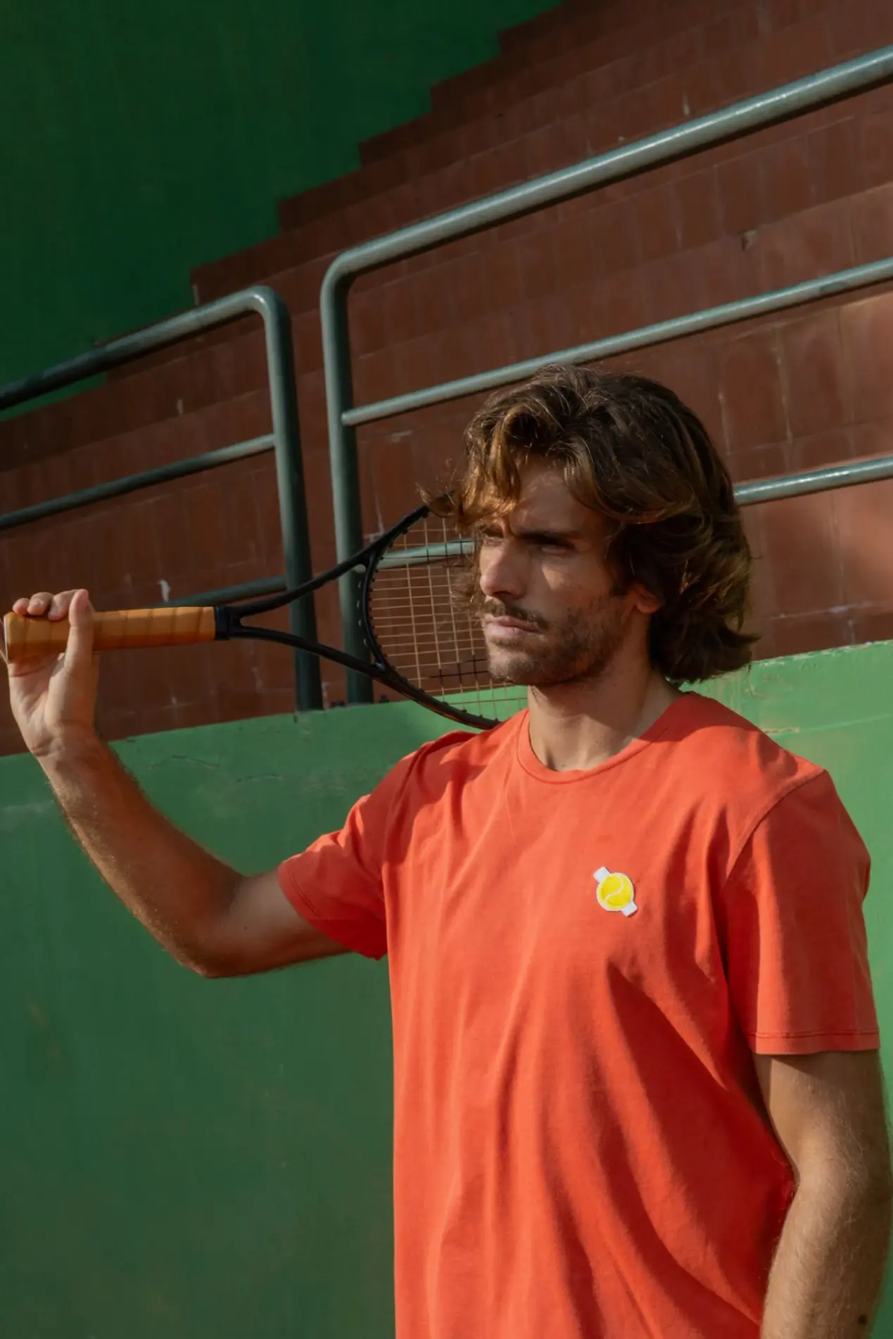 Futah - T-shirt Ligne Balles de Tennis Paprika LPTC (1)