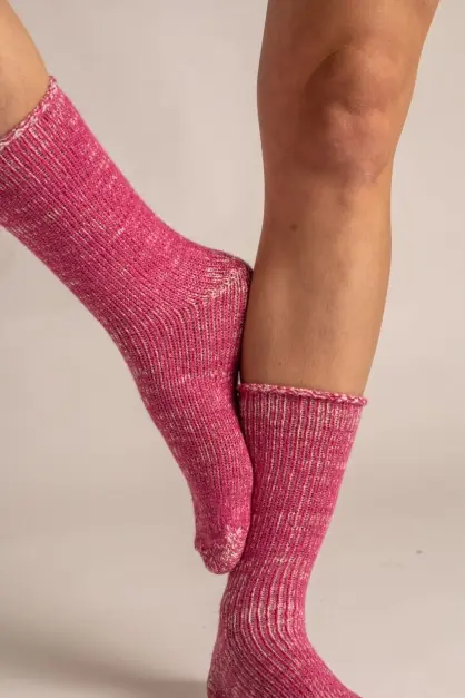 Chaussettes Bambou Rose (2)