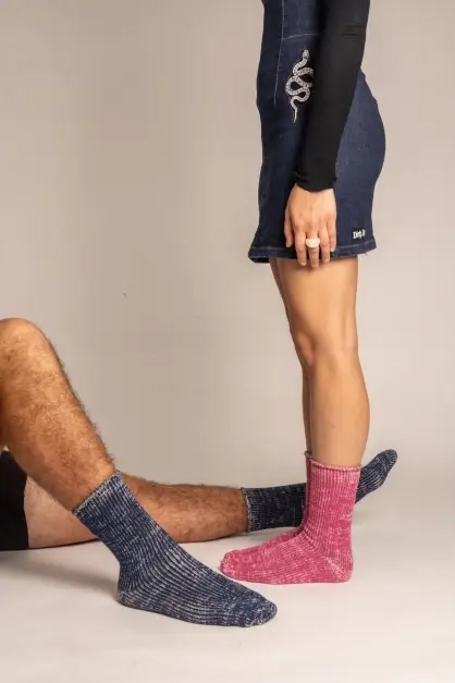 Chaussettes Bambou Bleu (2)