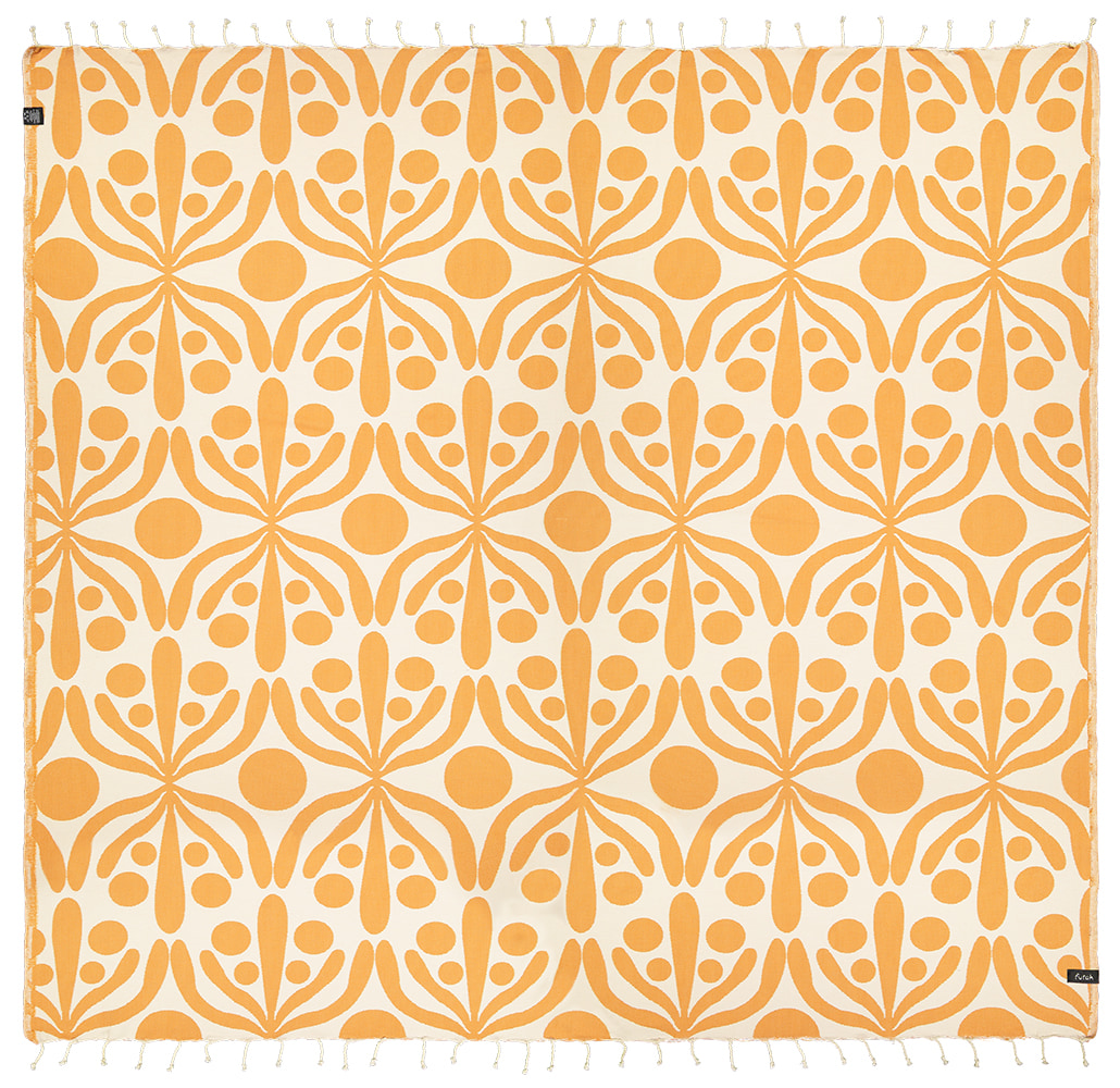 Futah - Flora Ambre Serviette de Plage XL (2)
